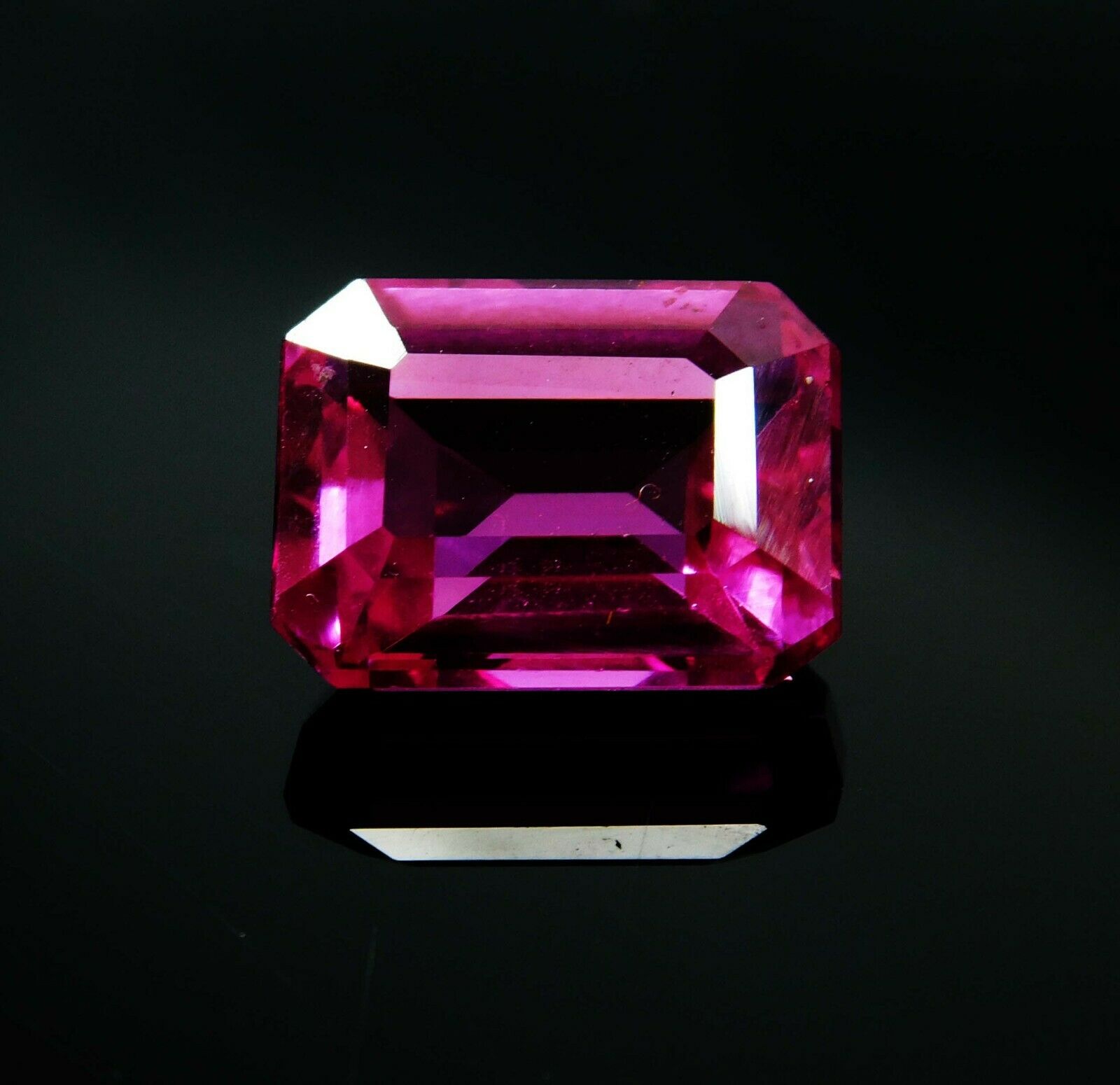 Natural Precious Pink Tourmaline CERTIFIED Emerald Cut 11 Ct Loose Gemstones