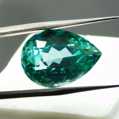 CERTIFIED 11.32 Carat Green Natural Tourmaline Unheated Copper Bearing Paraiba