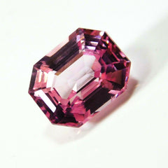 Natural Padparadscha Sapphire 8.56 Carat Emerald Cut CERIFIED Loose Gemstone