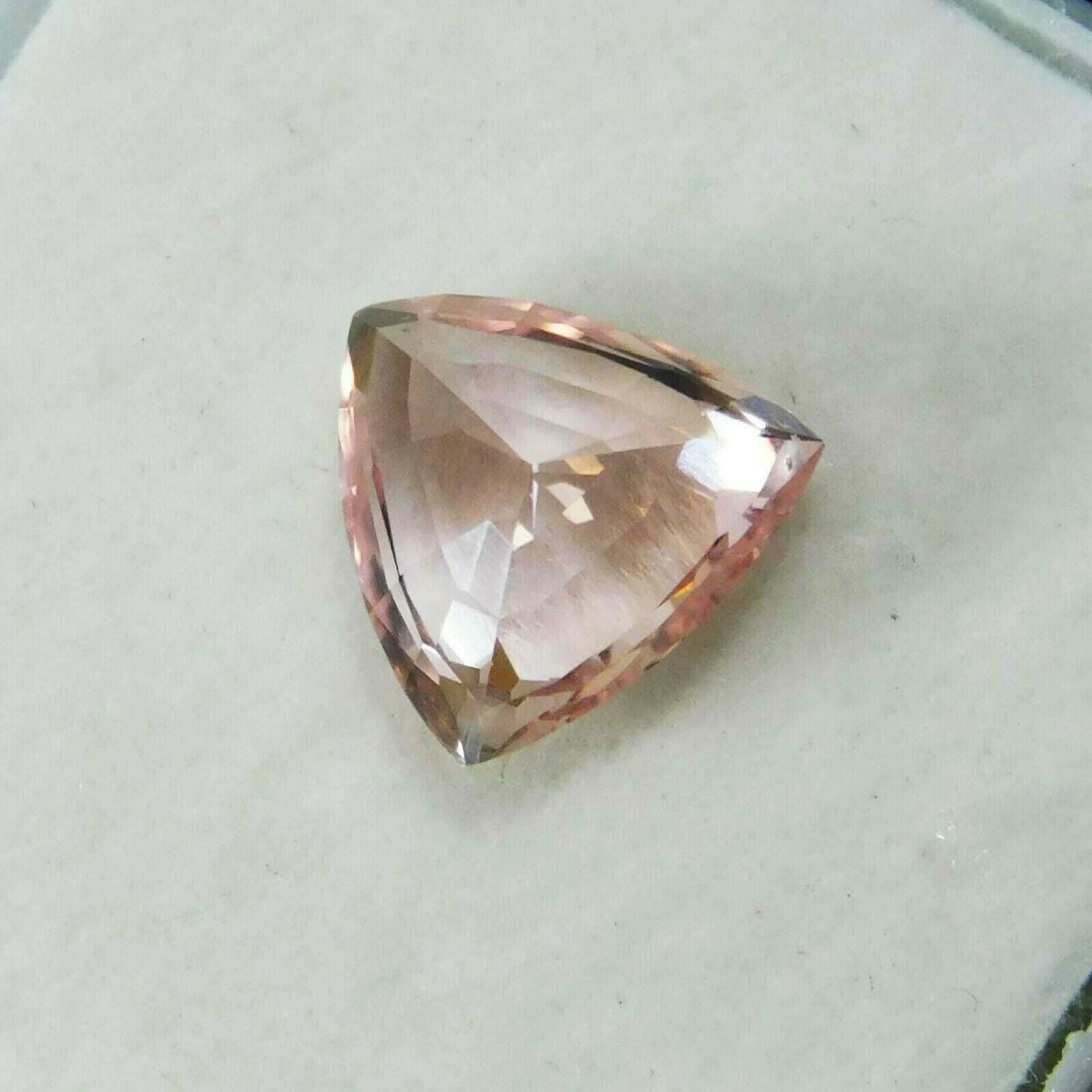 Natural Padparadscha Sapphire 7 Carat Trillion Cut CERTIFIED Loose Gemstone