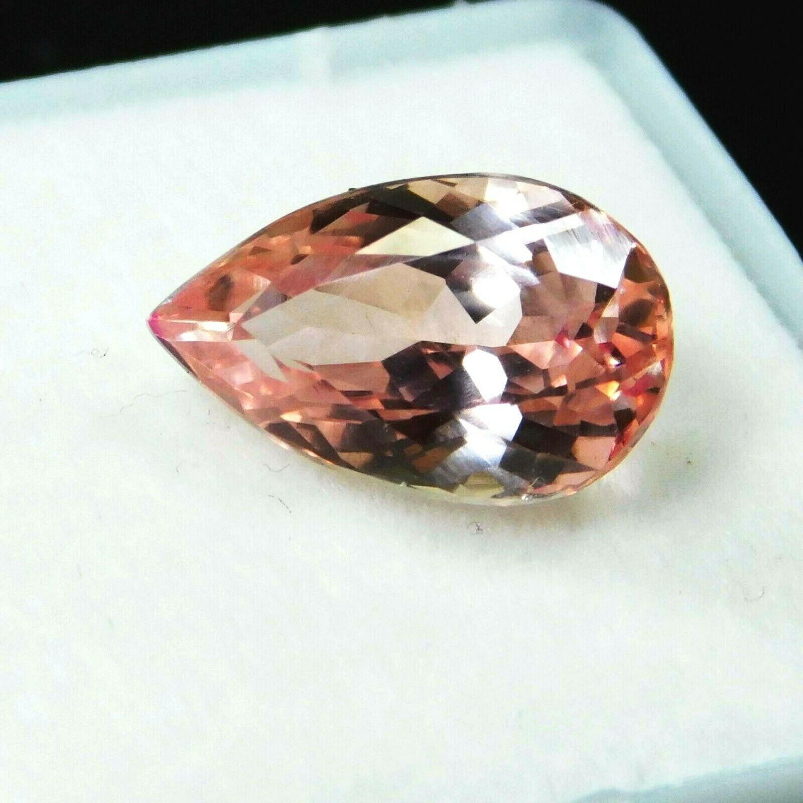 Pear Cut Padparadscha Sapphire 7 Ct Natural Loose Gemstone Ring Size CERTIFIED