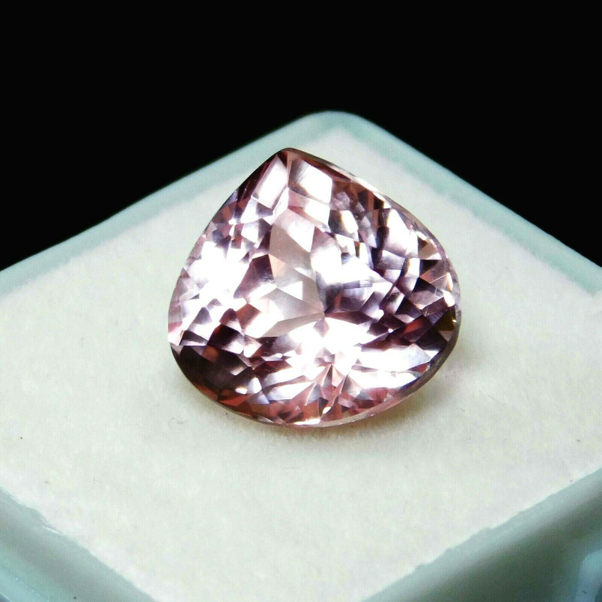 8 Carat Natural Padparadscha Sapphire Pear Cut CERTIFIED Loose Gemstone