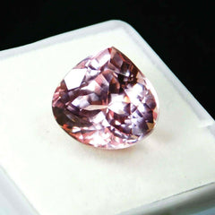 8 Carat Natural Padparadscha Sapphire Pear Cut CERTIFIED Loose Gemstone