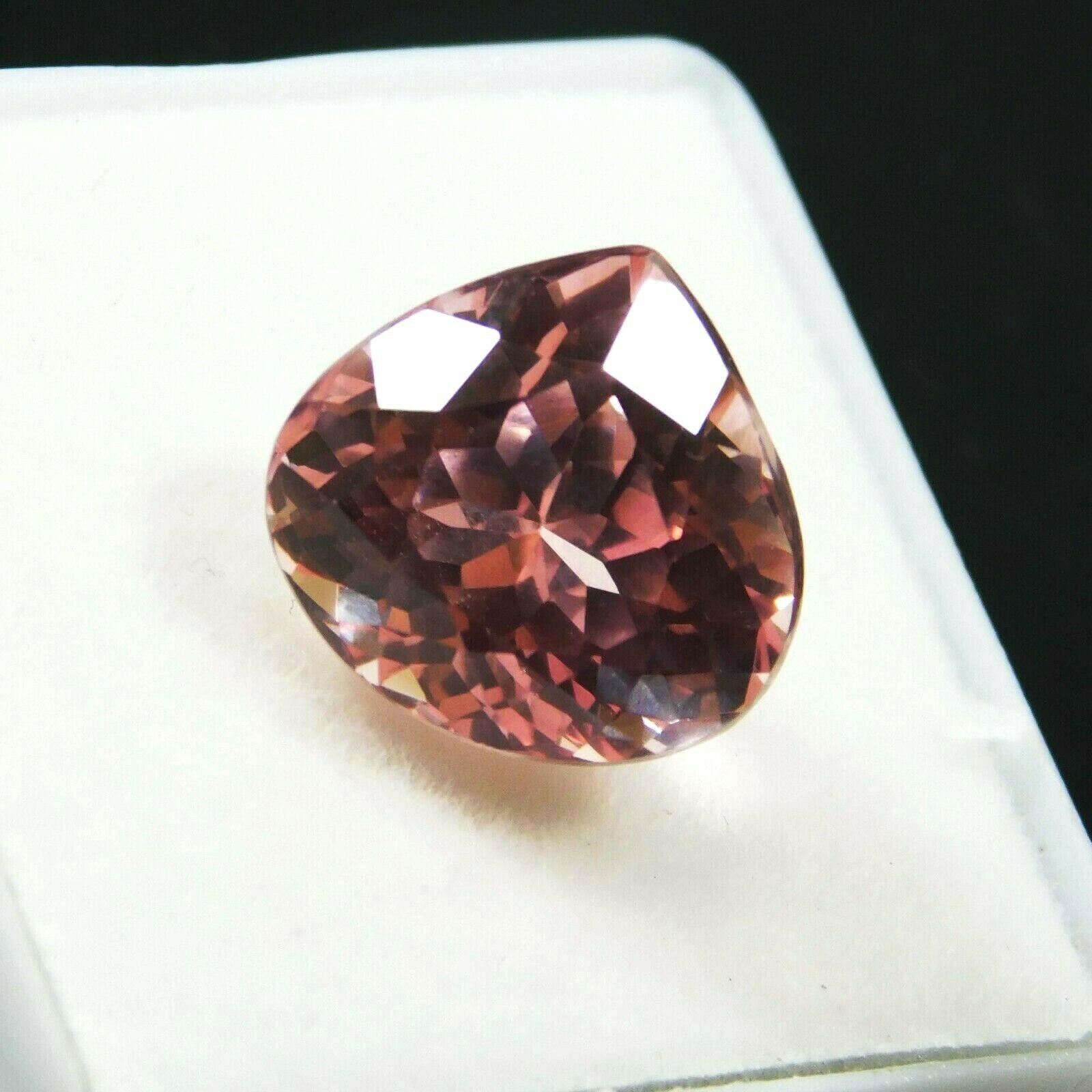 8 Carat Natural Padparadscha Sapphire Pear Cut CERTIFIED Loose Gemstone