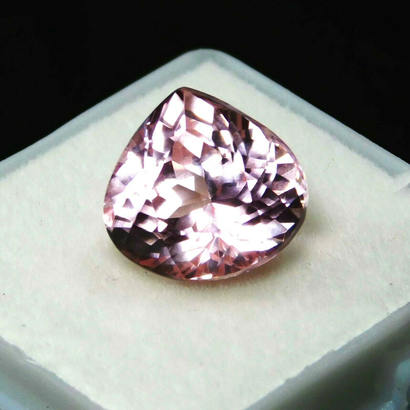 8 Carat Natural Padparadscha Sapphire Pear Cut CERTIFIED Loose Gemstone