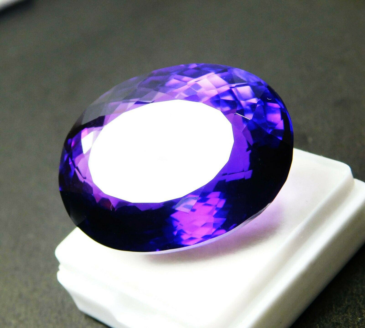 Natural Purple Amethyst 61 Carat Loose Gemstone CERTIFIED Huge Oval Cut