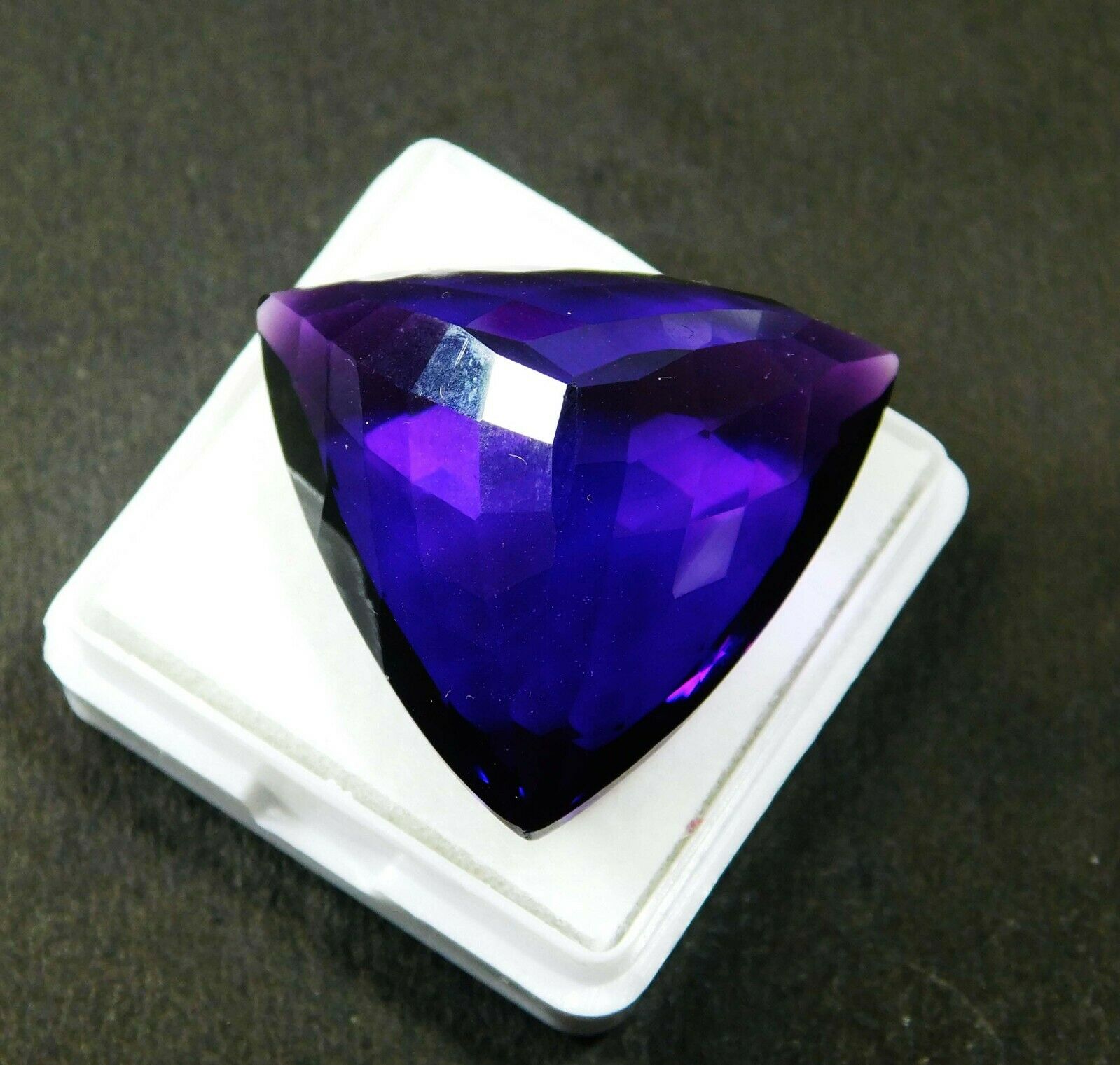 CERTIFIED Purple Natural Amethyst 49.00 Ct Loose Gemstone Trillion Cut Huge Size