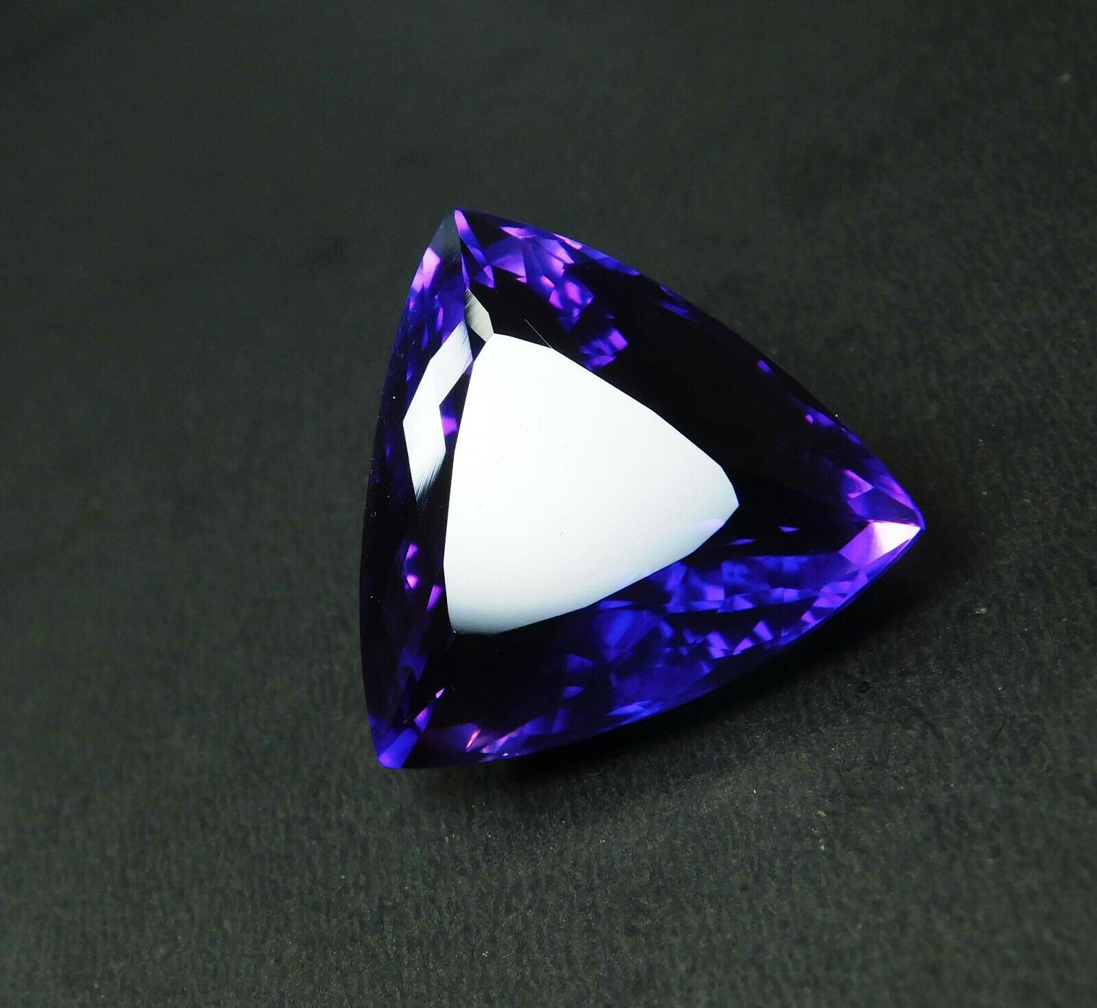 CERTIFIED Trillion Cut Huge Size 55 Ct Natural Amethyst Purple Loose Gemstone