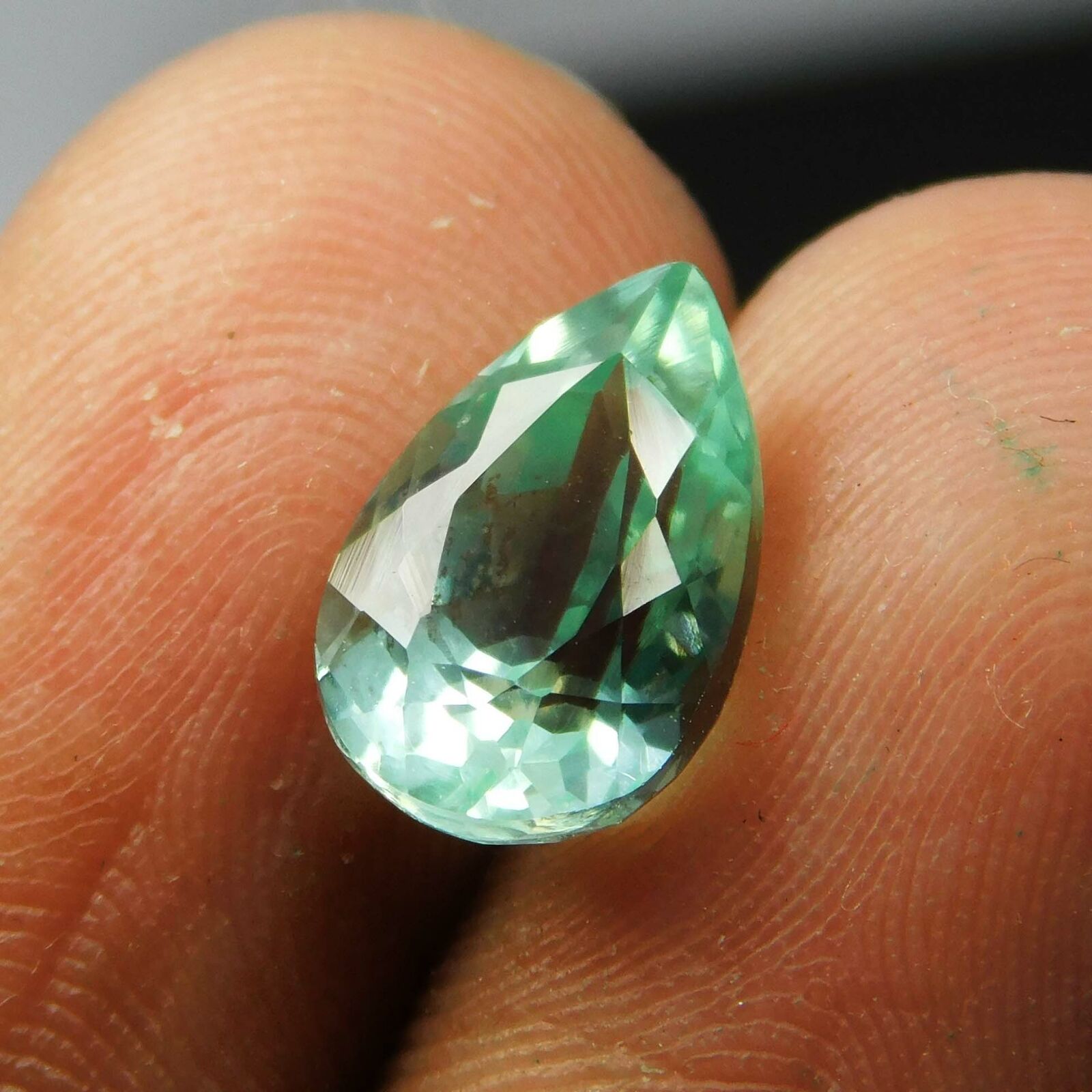 9.12 Natural Bluish Green Sapphire Pear Cut Carat CERTIFIED Loose Gemstone