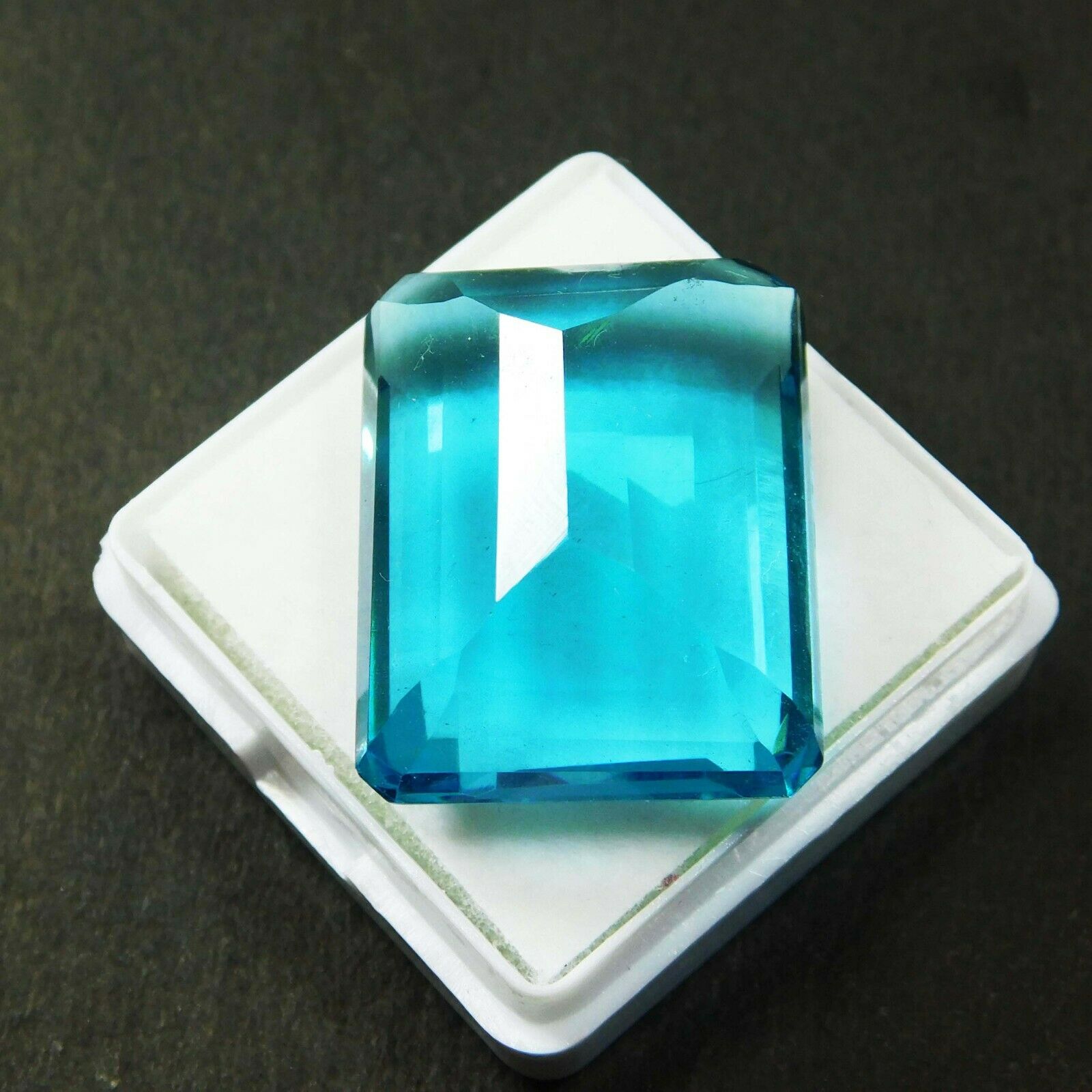 Aquamarine Emerald Cut Huge Size 34 Carat Ocean Blue CERTIFIED Loose Gemstone