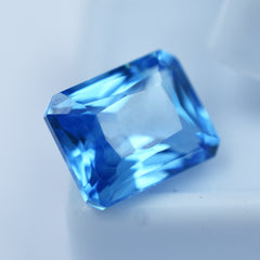 10.35 Ct Rare Sapphire CERTIFIED Loose Gemstone Natural Light Blue Emerald Cut.