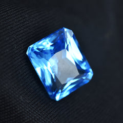 10.35 Ct Rare Sapphire CERTIFIED Loose Gemstone Natural Light Blue Emerald Cut.