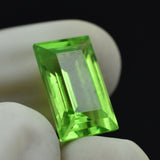 AAA+ Natural Peridot 8.85 Ct – Certified Baguette Cut Green Gemstone
