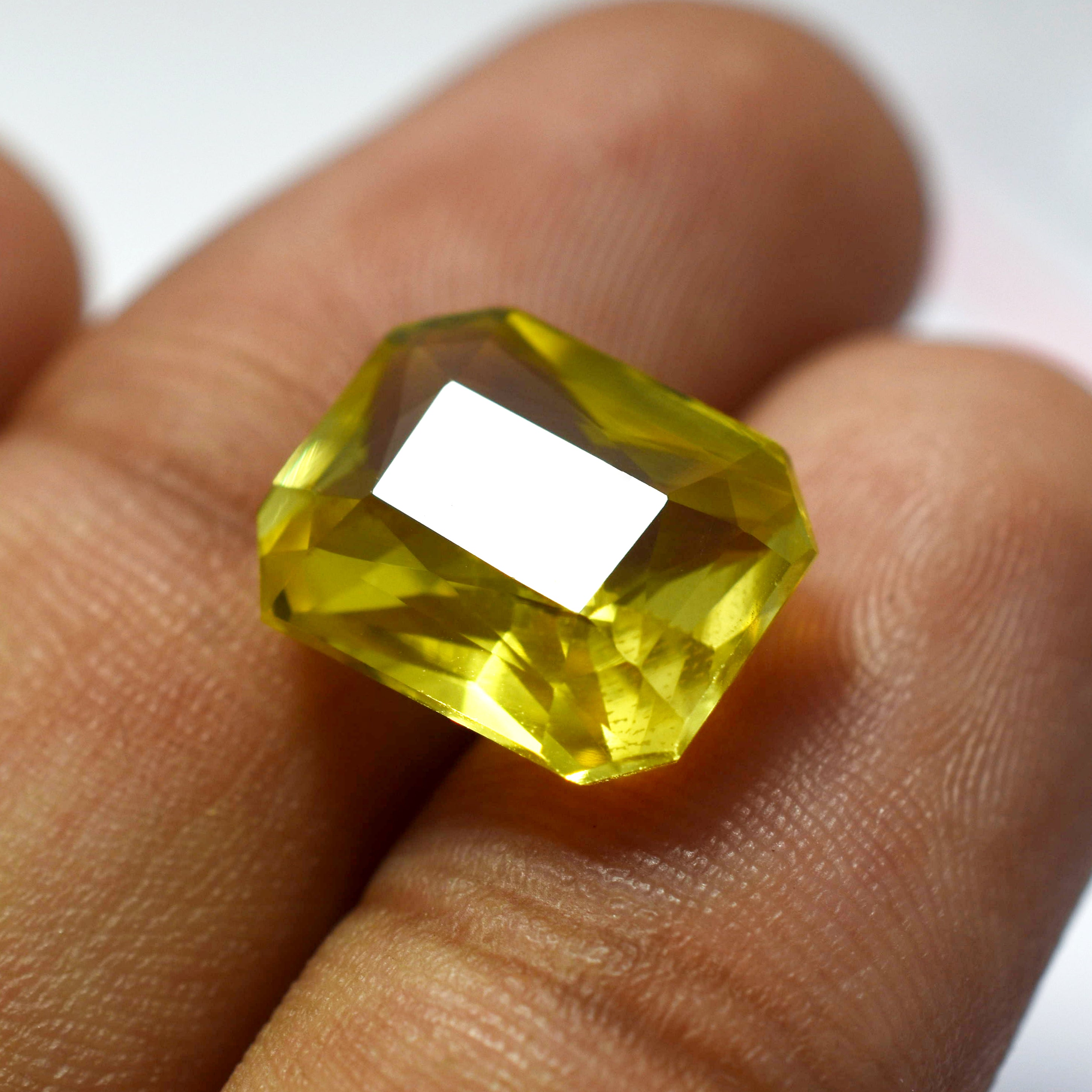 Stunning Yellow Sapphire 10.90 Ct Natural Emerald Cut CERTIFIED Loose Gemstone