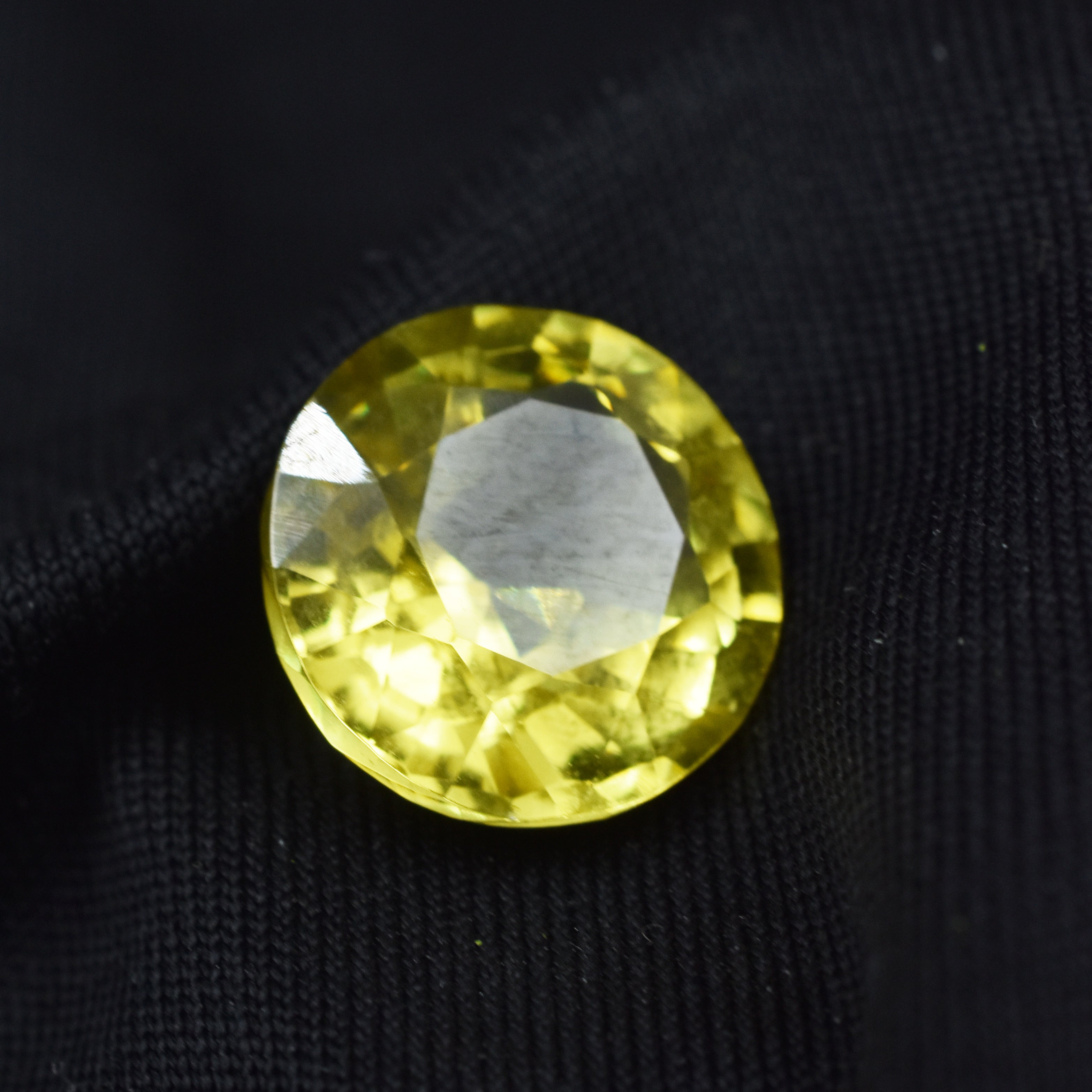 11.10 Carat Round Shape Ceylon Yellow Sapphire CERTIFIED Natural Loose Gemstone