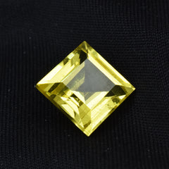 Natural 9.75 Ct Square Shape Brilliant Yellow Sapphire Loose CERTIFIED Gemstone