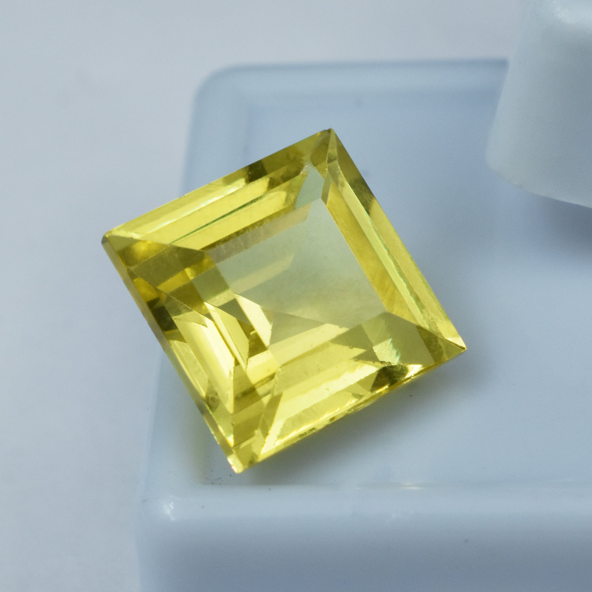 CERTIFIED Yellow Sapphire 10.50 Ct Square Cut sapphire Natural Loose Gemstone