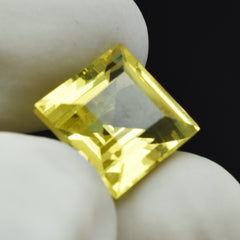 CERTIFIED Yellow Sapphire 10.50 Ct Square Cut sapphire Natural Loose Gemstone