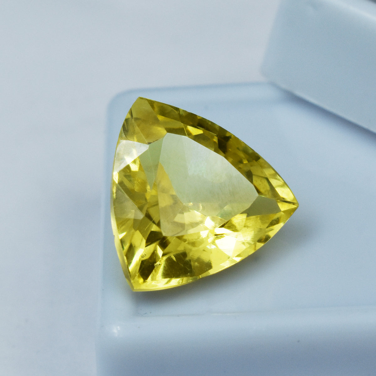 CERTIFIED 10.65 Ct Yellow Sapphire Trillion Natural Top Quality Loose Gemstone