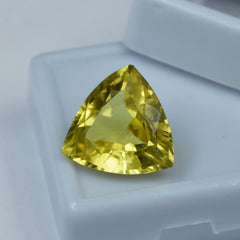 CERTIFIED 10.65 Ct Yellow Sapphire Trillion Natural Top Quality Loose Gemstone