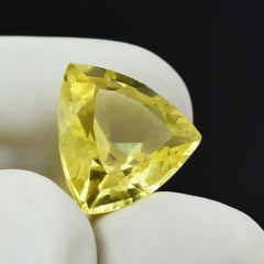 CERTIFIED 10.65 Ct Yellow Sapphire Trillion Natural Top Quality Loose Gemstone