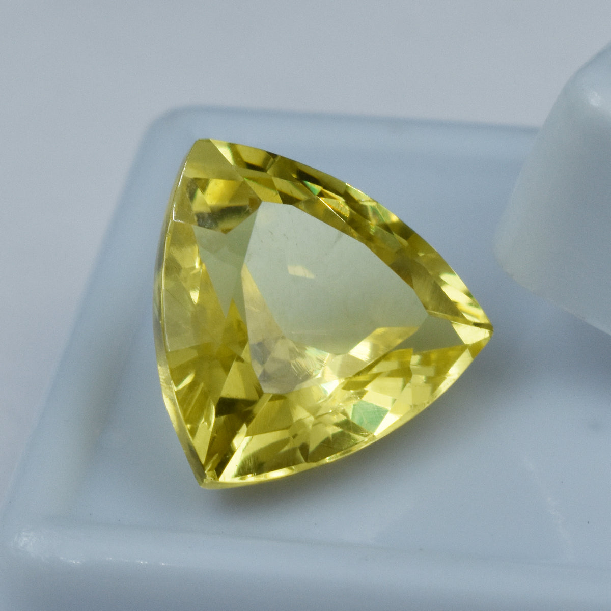 10.50 Carat AAA+ Yellow Sapphire Trillion Cut Natural Loose Gemstone CERTIFIED