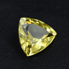 10.50 Carat AAA+ Yellow Sapphire Trillion Cut Natural Loose Gemstone CERTIFIED