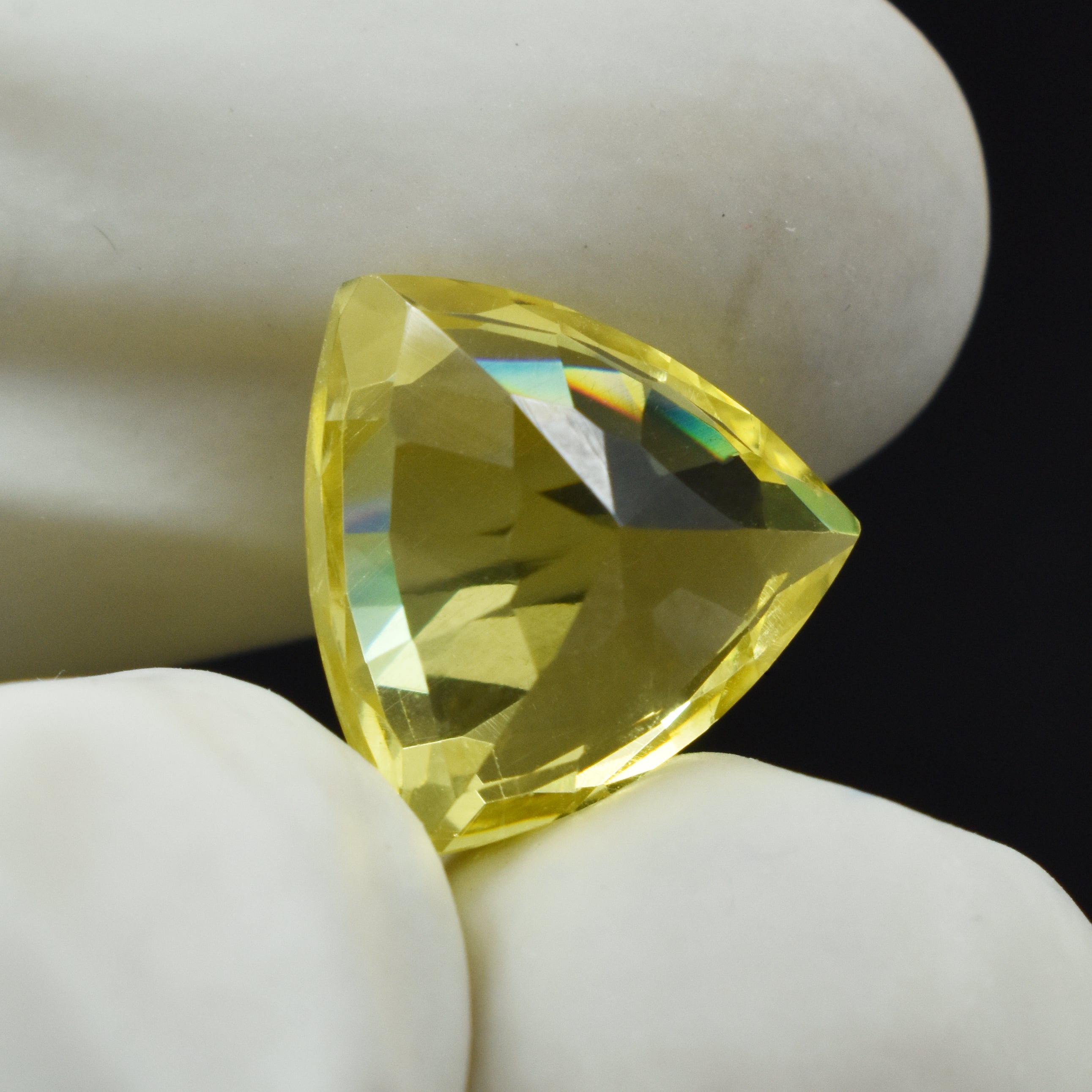 10.50 Carat AAA+ Yellow Sapphire Trillion Cut Natural Loose Gemstone CERTIFIED