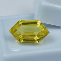 Genuine Natural 10.50 Carat Fancy Cut Yellow Sapphire CERTIFIED Loose Gemstone