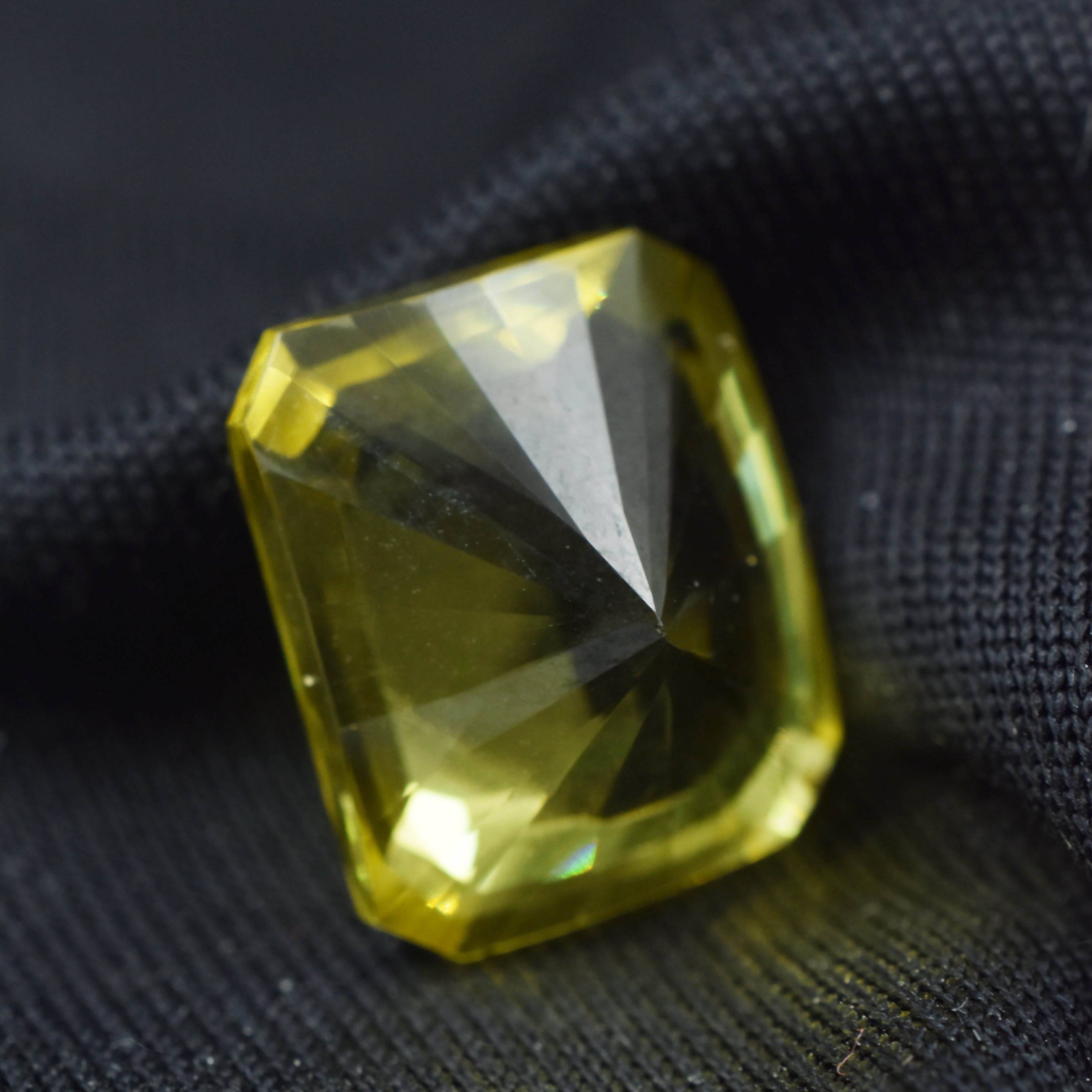 10.30 Carat Emerald Shape Yellow Sapphire CERTIFIED Natural Rare Loose Gemstone