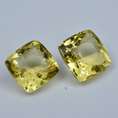 Lab-Created 69.45 Ct Yellow Sapphire Square Cushion Cut Loose Gemstone CERTIFIED