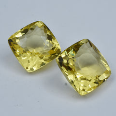 Lab-Created 69.45 Ct Yellow Sapphire Square Cushion Cut Loose Gemstone CERTIFIED