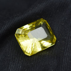 Natural Emerald Shape 9.60 Ct Yellow Sapphire Gem Loose Gemstone CERTIFIED