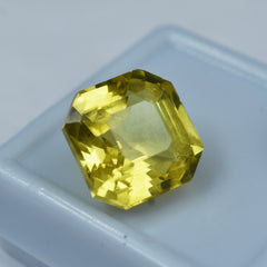 Precious Yellow Sapphire Square Shape 10.35 Ct Natural CERTIFIED Loose Gemstone