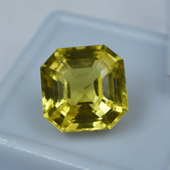 Precious Yellow Sapphire Square Shape 10.35 Ct Natural CERTIFIED Loose Gemstone