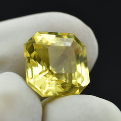 Precious Yellow Sapphire Square Shape 10.35 Ct Natural CERTIFIED Loose Gemstone