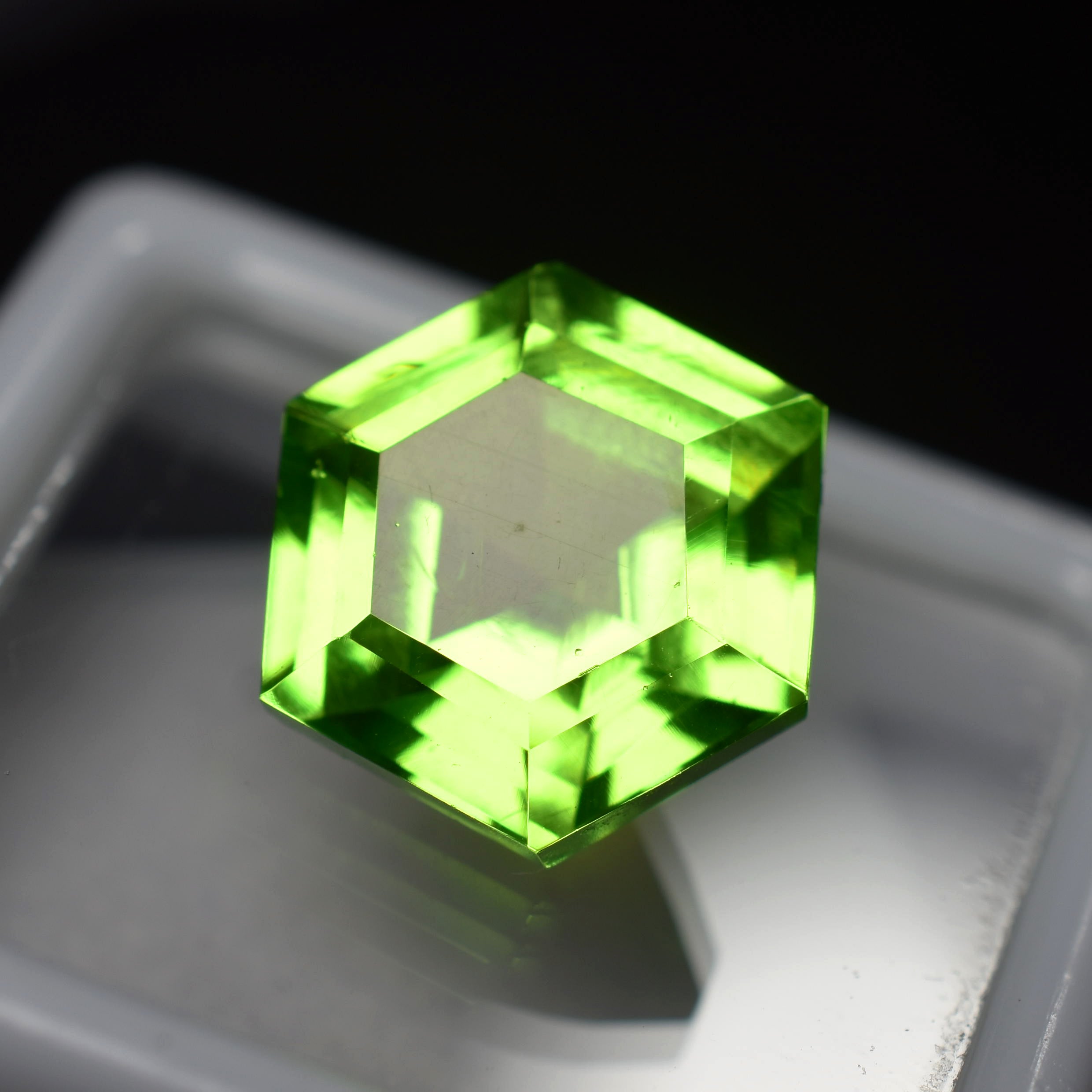 9.35 Ct Natural Peridot Fancy Cut CERTIFIED Loose Gemstone