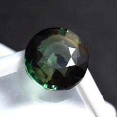 Natural Deep Green Round Cut 6.60 Ct CERTIFIED Tourmaline Loose Gemstone