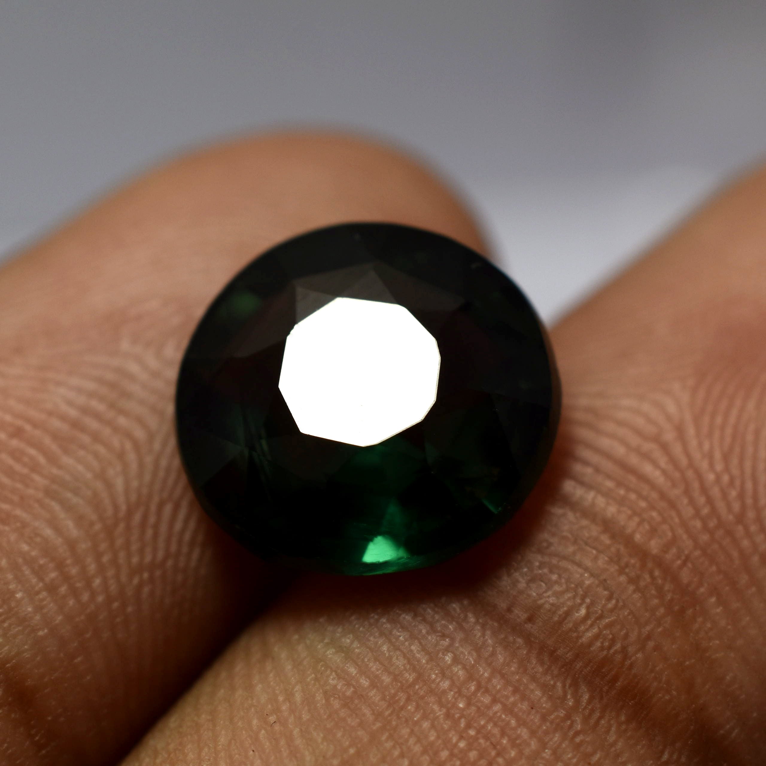 Natural Deep Green Round Cut 6.60 Ct CERTIFIED Tourmaline Loose Gemstone