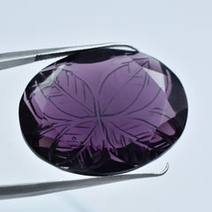 Purple Amethyst 43.85 Ct Oval Shape Loose Natural CERTIFIED Loose Gemstone