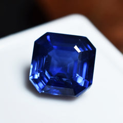 Beautiful Blue Tanzanite Natural Square Shape 6.65 Ct CERTIFIED Loose Gemstone