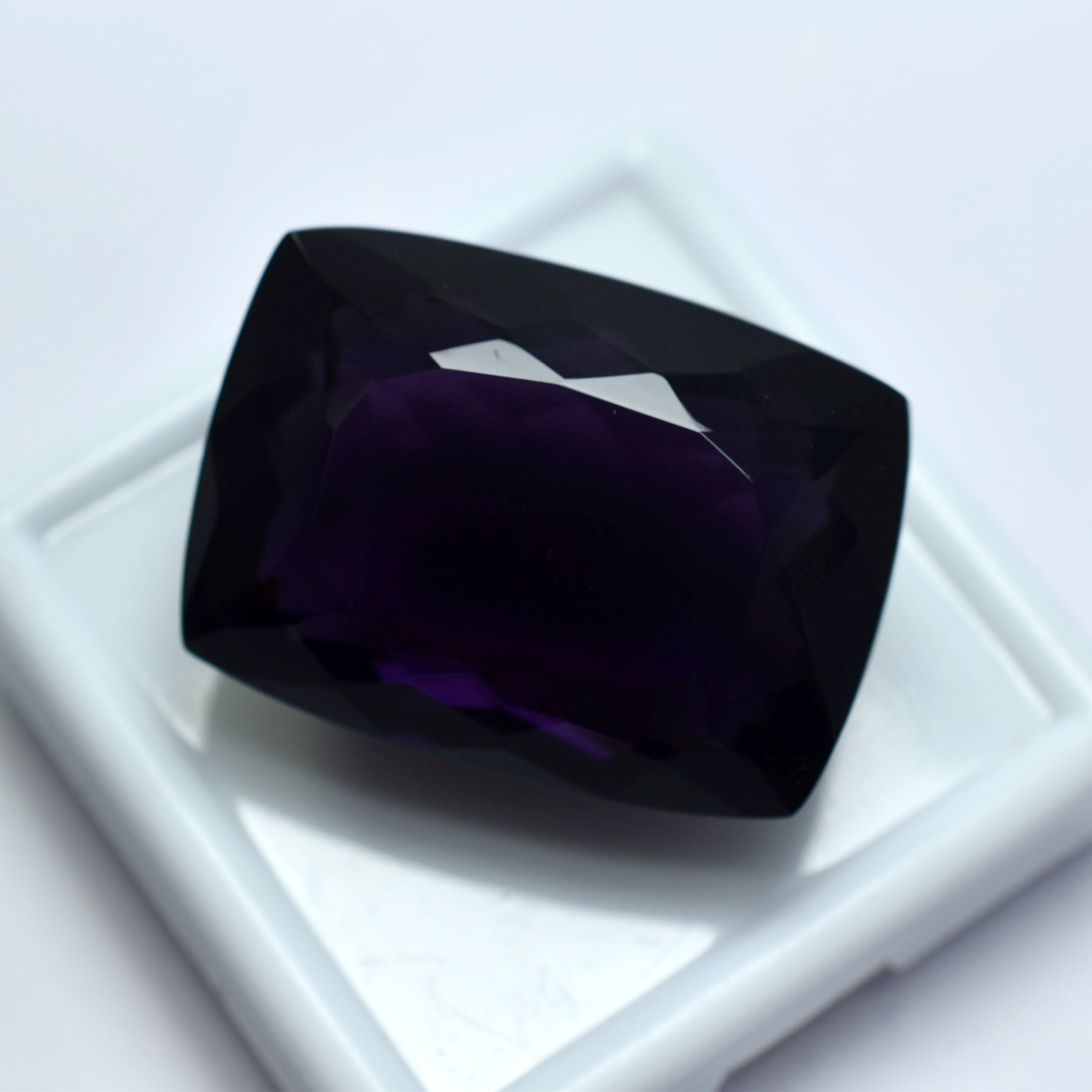 Extremely Genuine 92.35 Ct CERTIFIED Natural Purple amethyst Cushion CUT Gems