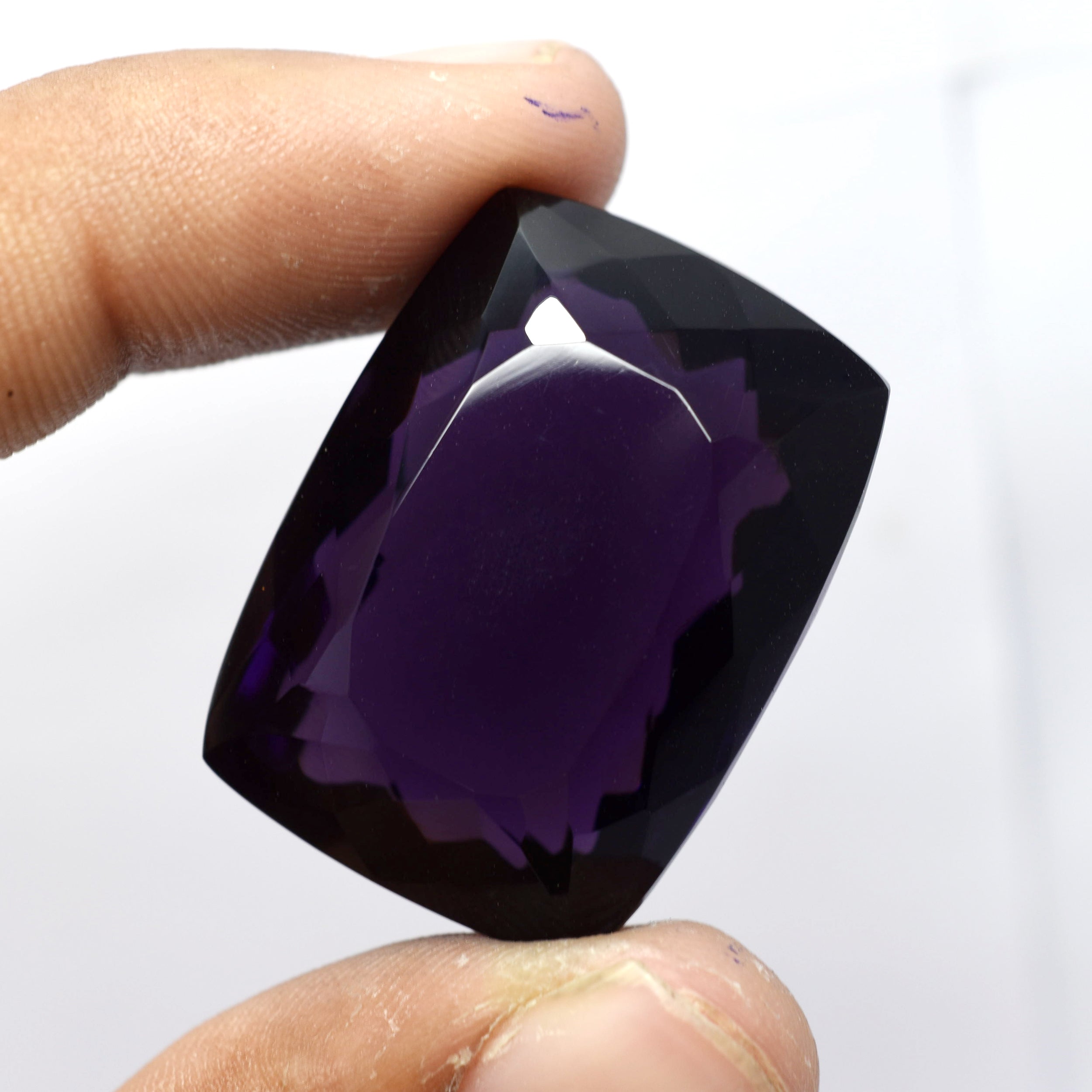 Extremely Genuine 92.35 Ct CERTIFIED Natural Purple amethyst Cushion CUT Gems