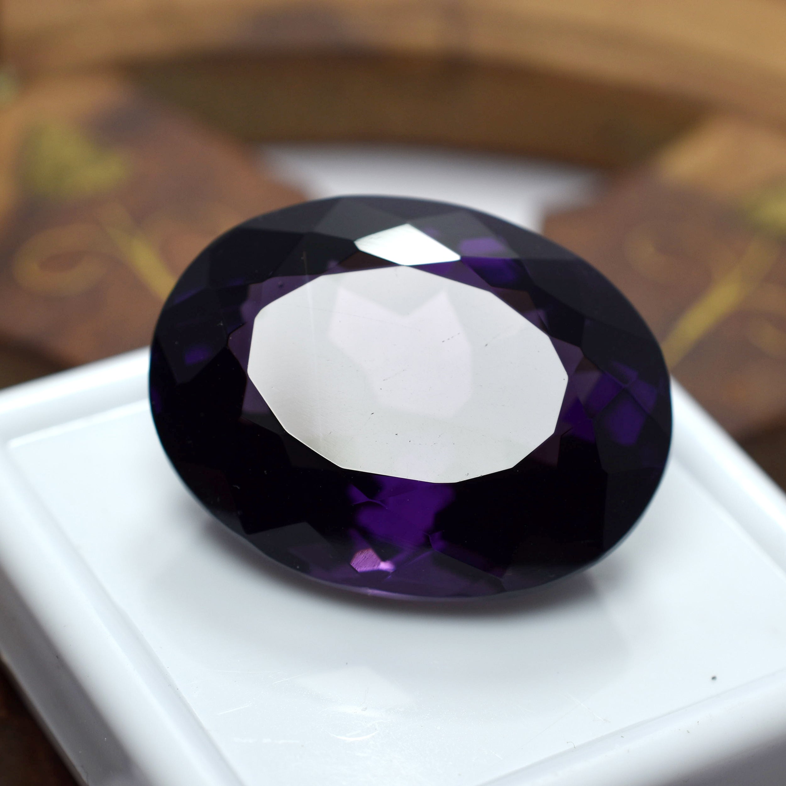 Genuine 49.75 Ct Natural CERTIFIED Purple Amethyst  Oval Shape Loose Gemstone