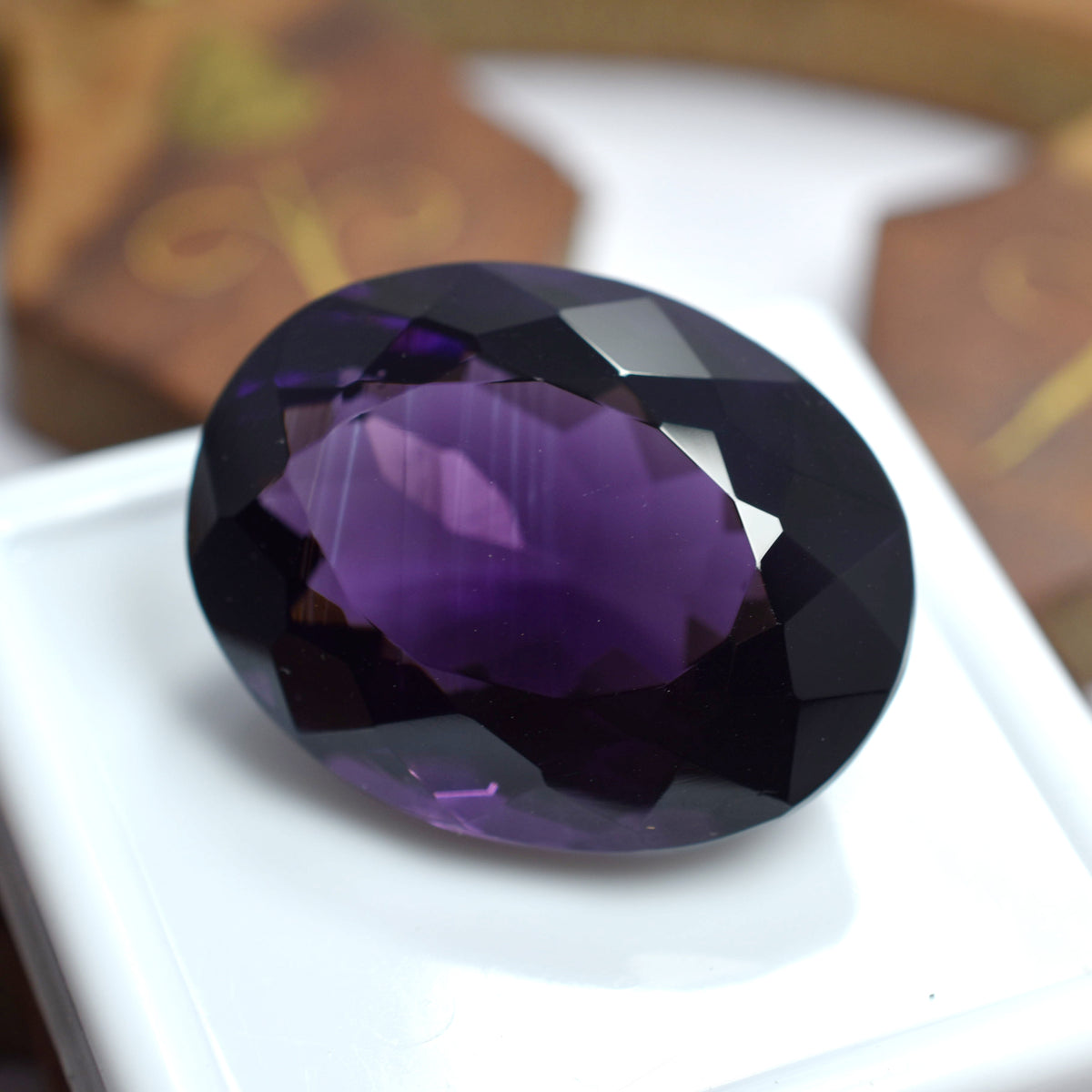 Genuine 49.75 Ct Natural CERTIFIED Purple Amethyst  Oval Shape Loose Gemstone