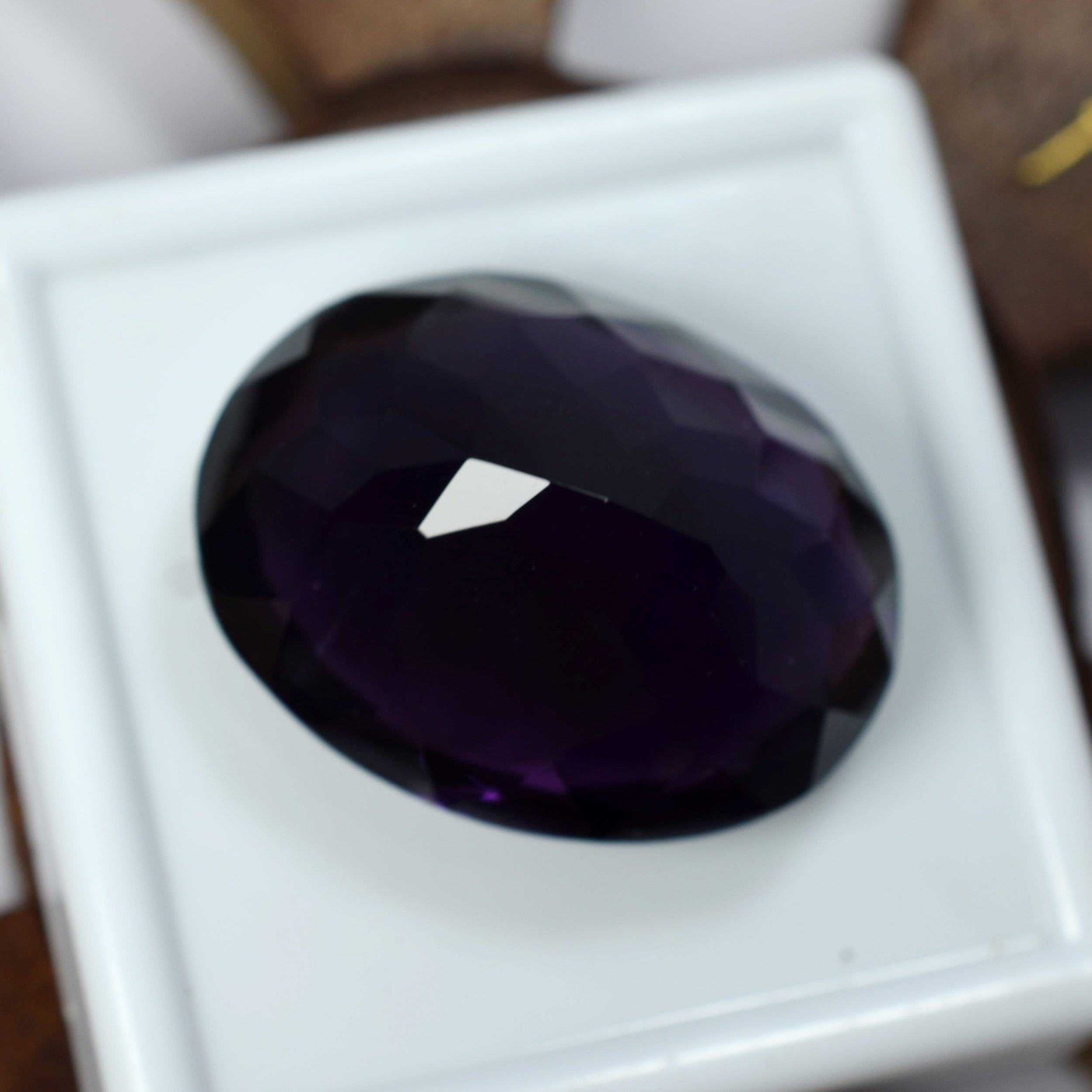 Genuine 49.75 Ct Natural CERTIFIED Purple Amethyst  Oval Shape Loose Gemstone