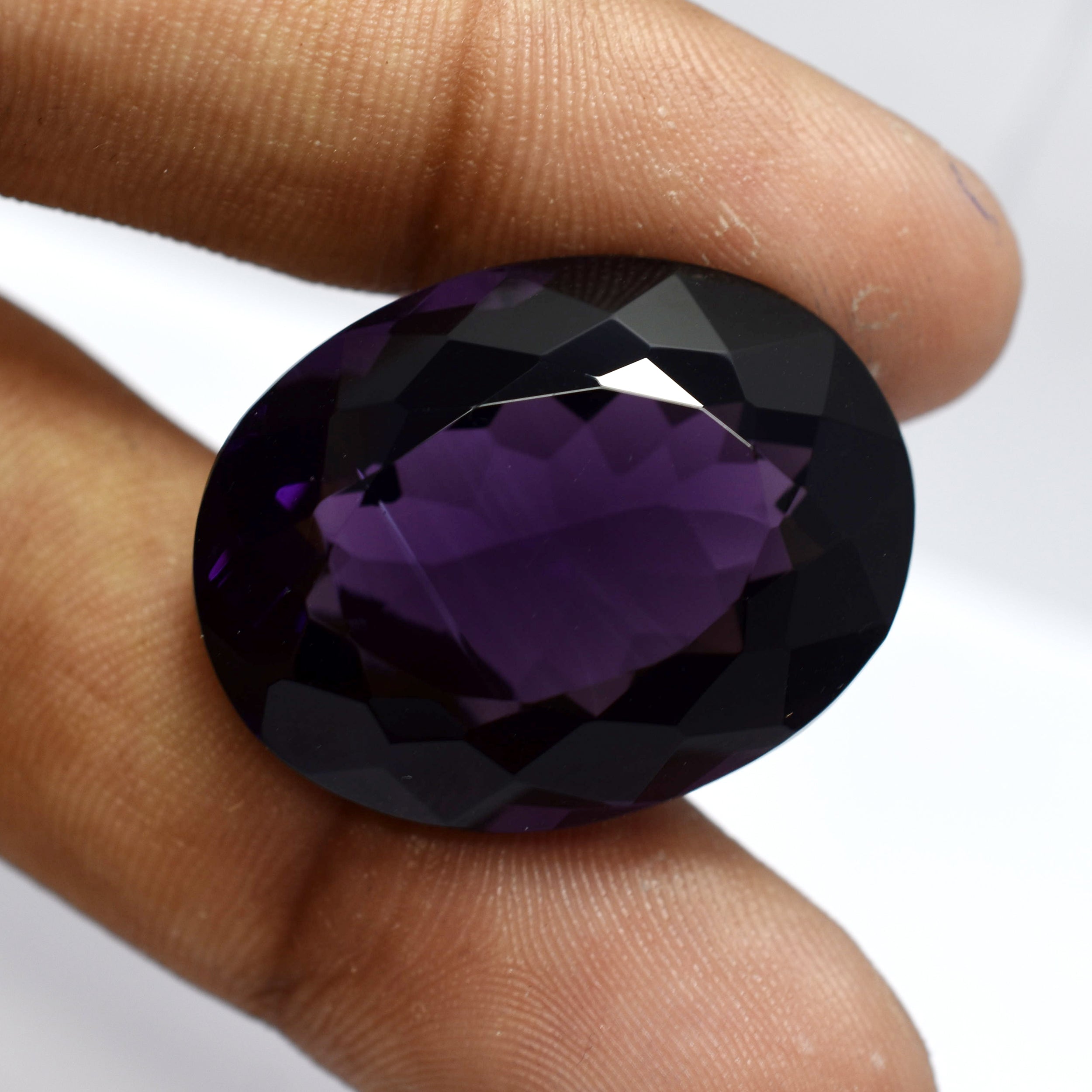 Genuine 49.75 Ct Natural CERTIFIED Purple Amethyst  Oval Shape Loose Gemstone