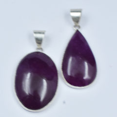 Zed Amethyst Pear-Oval Cut 80 Carat Pair Pendant 925 Sterling CERTIFIED Gemstone