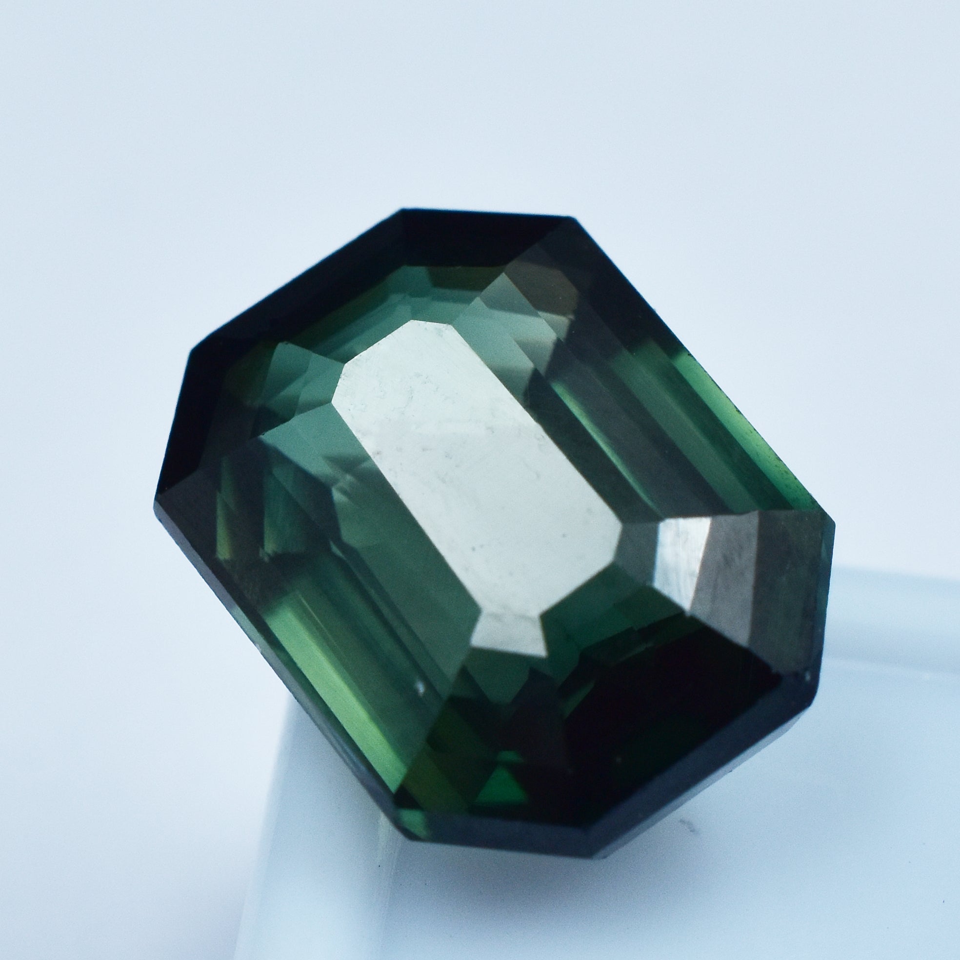 Natural CERTIFIED 10.45 Carat Green Tourmaline Cushion Cut Loose Gemstone