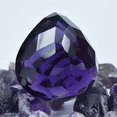 68.10 Ct Natural Purple Amethyst PEAR Cut Loose Gemstone CERTIFIED